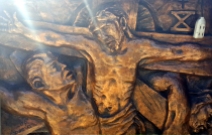 1989 Napoleon Abueva - EDSA Shrine, Stations of the Cross X: Jesus and the Repentant Thief