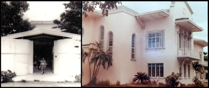 1980s The entrance of the Jacinto mansion as the Woodrose School, and later as the Provincialate of the Missionaries of the Sacred Heart